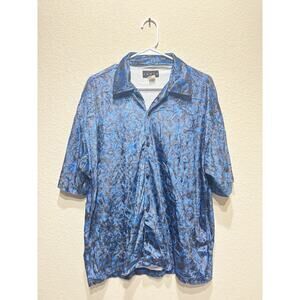 Vintage Radio Velvet Fur Shirt 90s Large Unique New Wave 80s